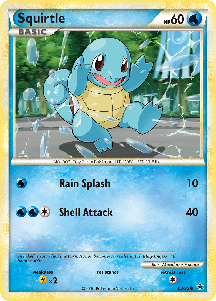 Squirtle (63/95) [HeartGold & SoulSilver: Unleashed] | Galaxy Games LLC