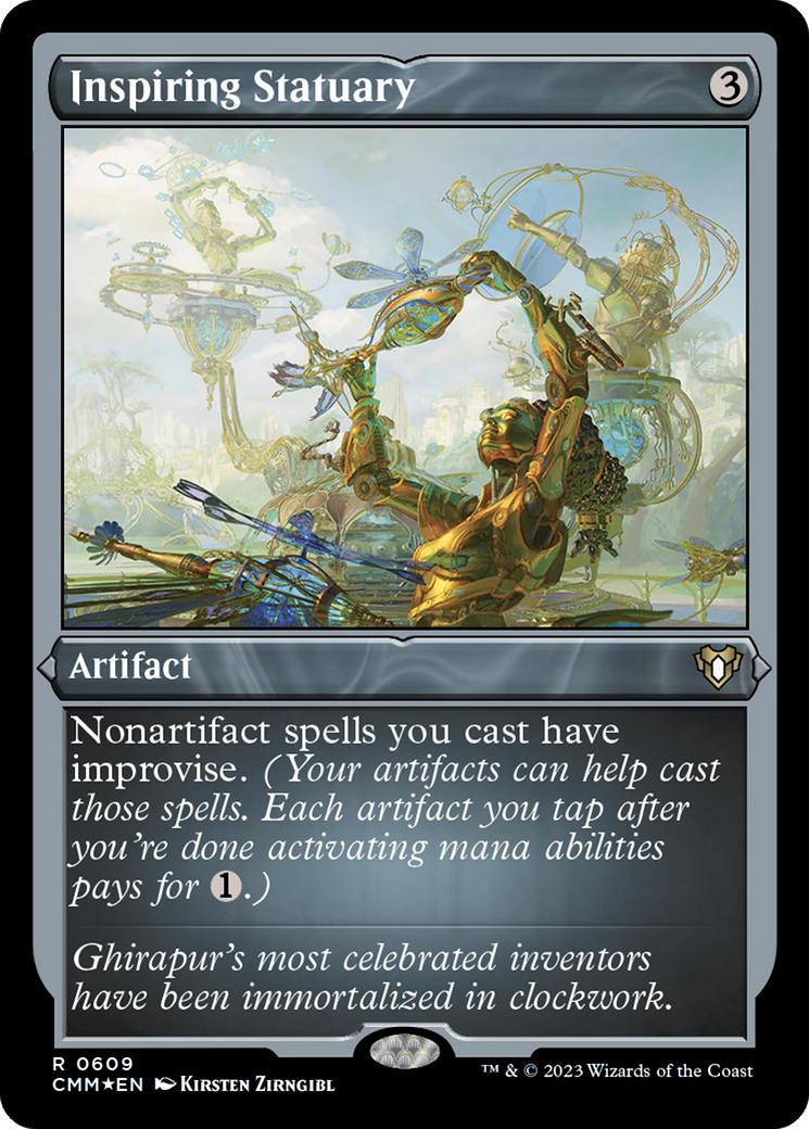 Inspiring Statuary (Foil Etched) [Commander Masters] | Galaxy Games LLC