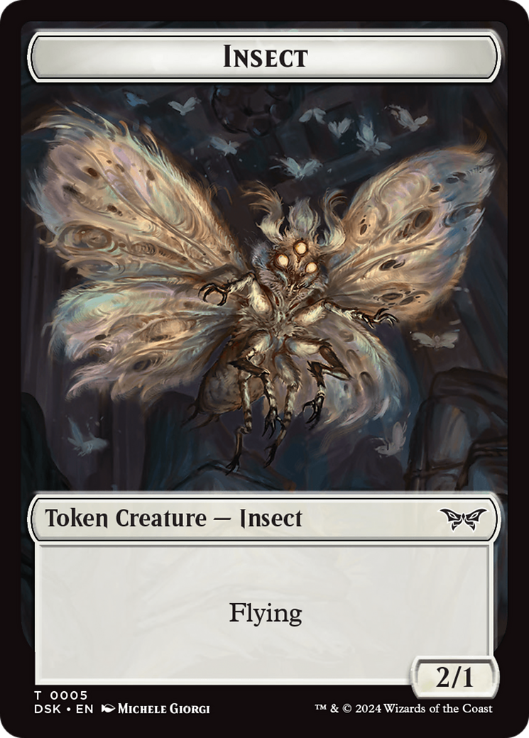 Insect (0005) Token [Duskmourn: House of Horror Tokens] | Galaxy Games LLC