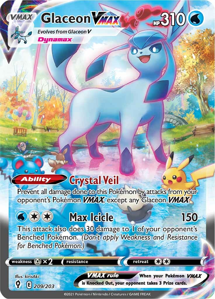 Glaceon VMAX (209/203) [Sword & Shield: Evolving Skies] | Galaxy Games LLC