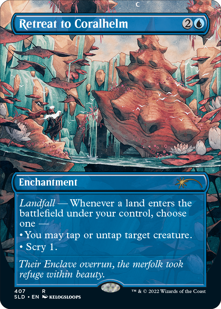 Retreat to Coralhelm (Borderless) [Secret Lair Drop Series] | Galaxy Games LLC