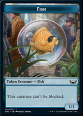 Fish // Rhino Warrior Double-Sided Token [Streets of New Capenna Tokens] | Galaxy Games LLC