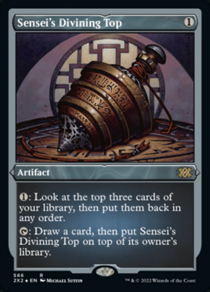 Sensei's Divining Top (Foil Etched) [Double Masters 2022] | Galaxy Games LLC
