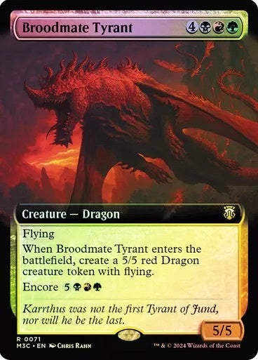 Broodmate Tyrant (Extended Art) (Ripple Foil) [Modern Horizons 3 Commander] | Galaxy Games LLC