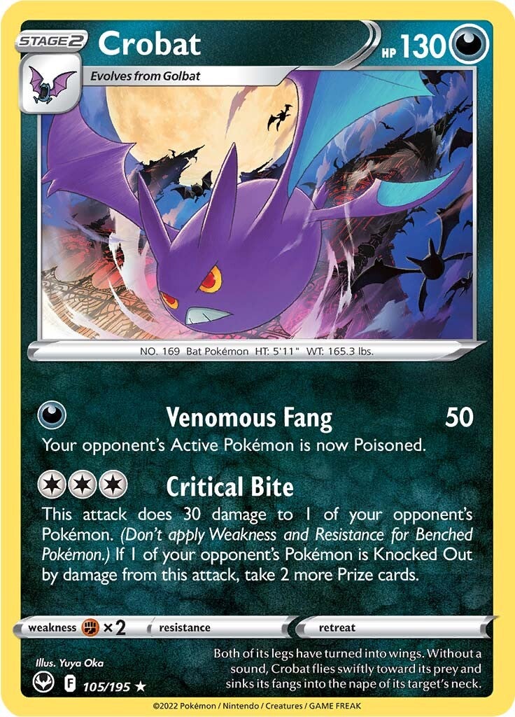 Crobat (105/195) [Sword & Shield: Silver Tempest] | Galaxy Games LLC