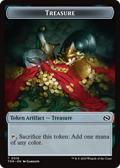 Treasure // Zombie Druid Double-Sided Token [Tarkir: Dragonstorm Tokens] | Galaxy Games LLC