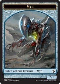 Myr (007) // Construct (020) Double-Sided Token [Commander 2018 Tokens] | Galaxy Games LLC