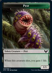 Food // Pest Double-Sided Token [Commander 2021 Tokens] | Galaxy Games LLC