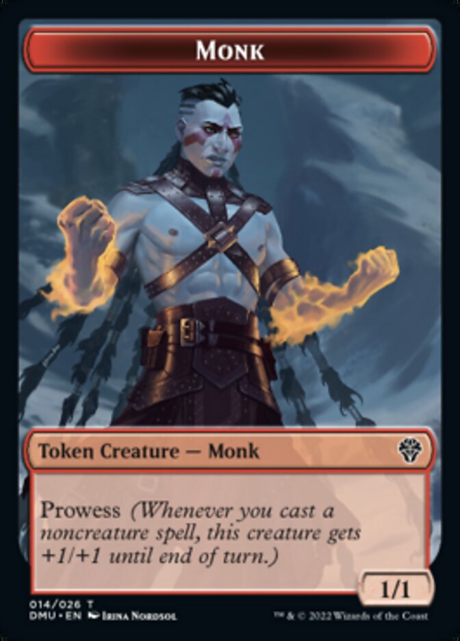 Bird (002) // Monk Double-Sided Token [Dominaria United Tokens] | Galaxy Games LLC