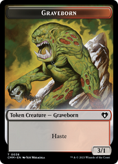 Spirit (0010) // Graveborn Double-Sided Token [Commander Masters Tokens] | Galaxy Games LLC