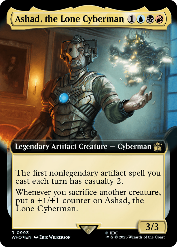 Ashad, the Lone Cyberman (Extended Art) (Surge Foil) [Doctor Who] | Galaxy Games LLC