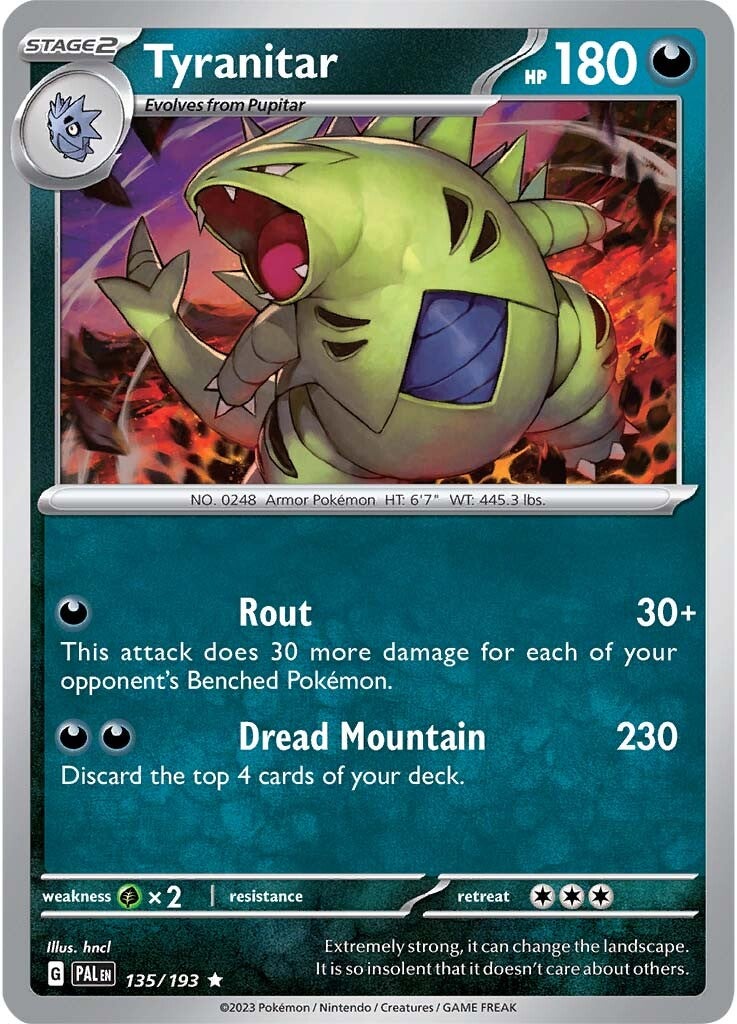 Tyranitar (135/193) [Scarlet & Violet: Paldea Evolved] | Galaxy Games LLC