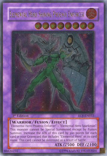 Elemental Hero Shining Phoenix Enforcer [EOJ-EN033] Ultimate Rare | Galaxy Games LLC