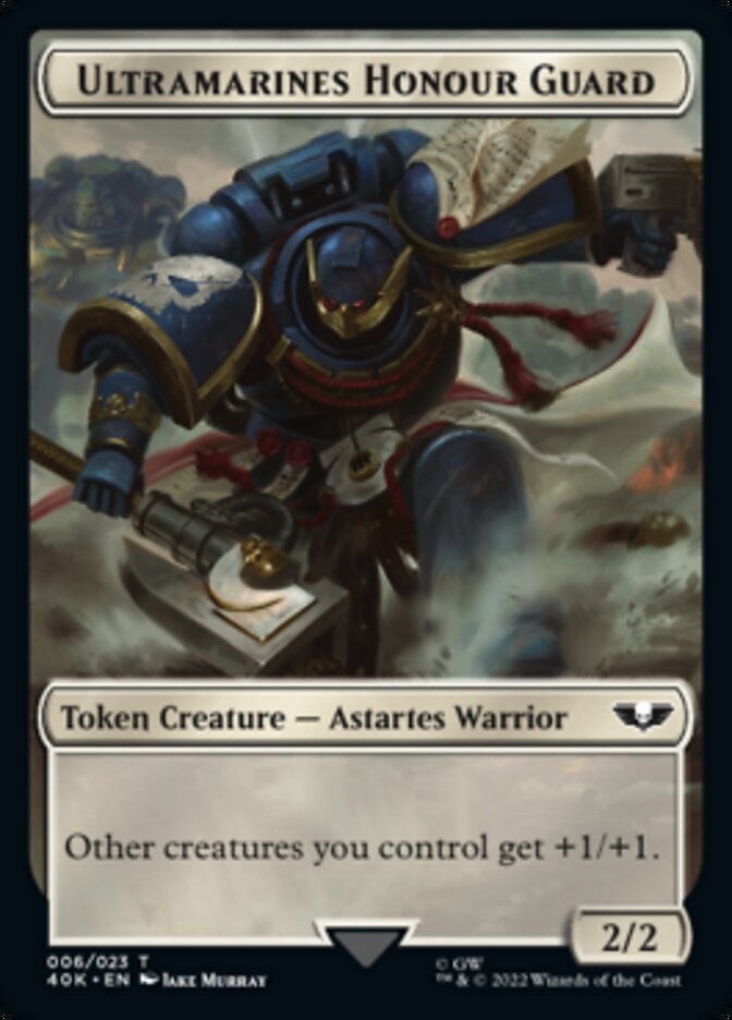 Soldier (003) // Ultramarines Honour Guard Double-Sided Token (Surge Foil) [Warhammer 40,000 Tokens] | Galaxy Games LLC