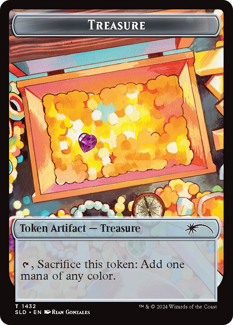 Treasure Token (1432) (Rainbow Foil) [Secret Lair Drop Series] | Galaxy Games LLC