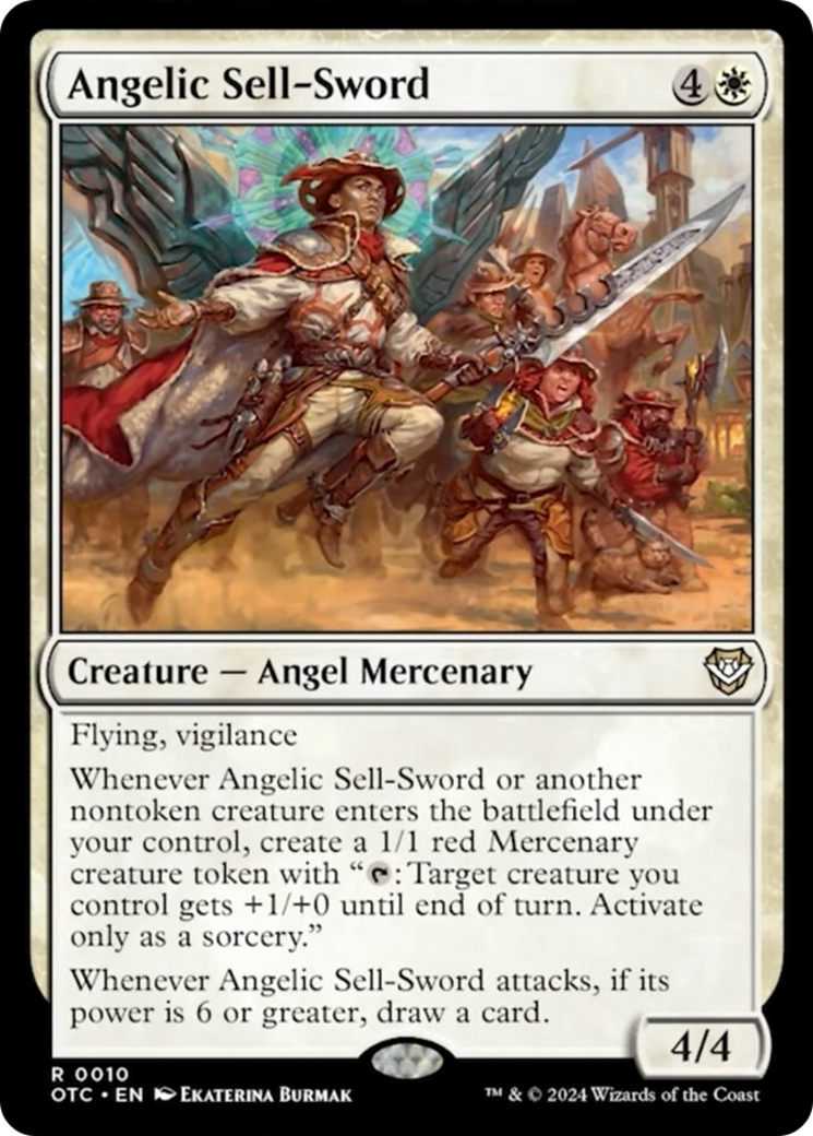 Angelic Sell-Sword [Outlaws of Thunder Junction Commander] | Galaxy Games LLC