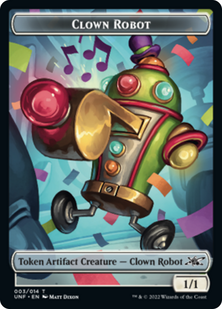 Clown Robot (003) // Food (010) Double-Sided Token [Unfinity Tokens] | Galaxy Games LLC