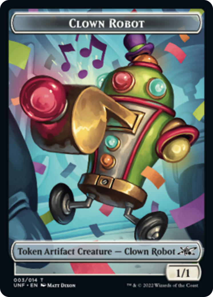 Clown Robot (003) // Food (011) Double-Sided Token [Unfinity Tokens] | Galaxy Games LLC