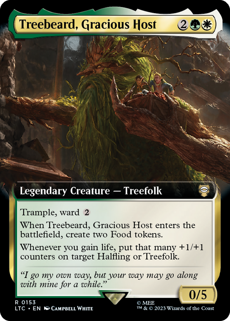 Treebeard, Gracious Host (Extended Art) [The Lord of the Rings: Tales of Middle-Earth Commander] | Galaxy Games LLC