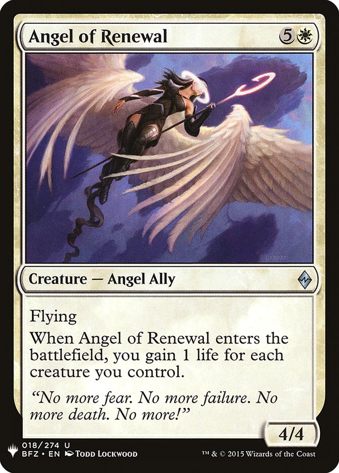 Angel of Renewal [Mystery Booster] | Galaxy Games LLC