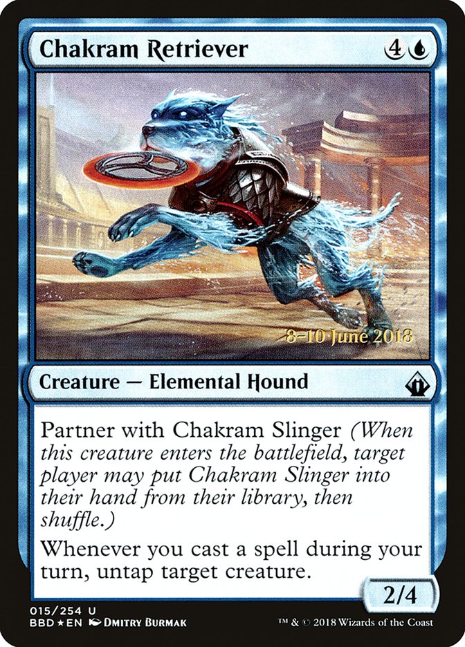 Chakram Retriever (Prerelease) [Battlebond Prerelease Promos] | Galaxy Games LLC