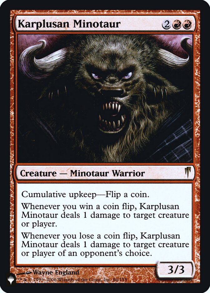 Karplusan Minotaur [Secret Lair: Heads I Win, Tails You Lose] | Galaxy Games LLC