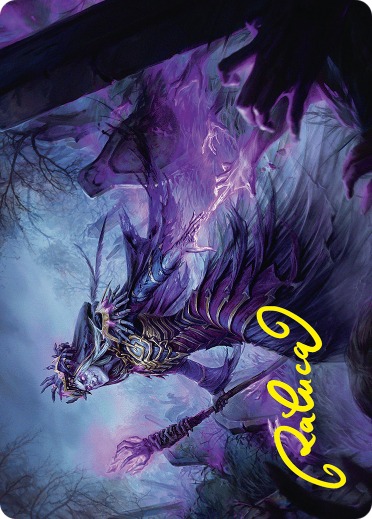 Zul Ashur, Lich Lord Art Card (10/54) (Gold-Stamped Signature) [Foundations Art Series] | Galaxy Games LLC