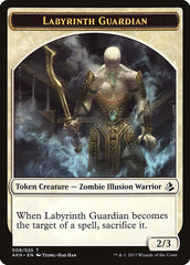 Warrior // Labyrinth Guardian Double-Sided Token [Amonkhet Tokens] | Galaxy Games LLC