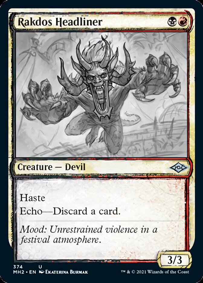 Rakdos Headliner (Sketch) [Modern Horizons 2] | Galaxy Games LLC