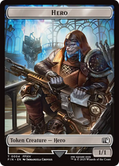 Bird // Hero (0004) Double Sided Token [FINAL FANTASY Commander Tokens] | Galaxy Games LLC