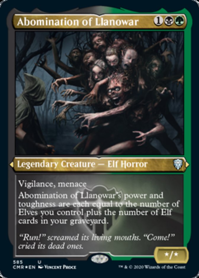 Abomination of Llanowar (Etched) [Commander Legends] | Galaxy Games LLC