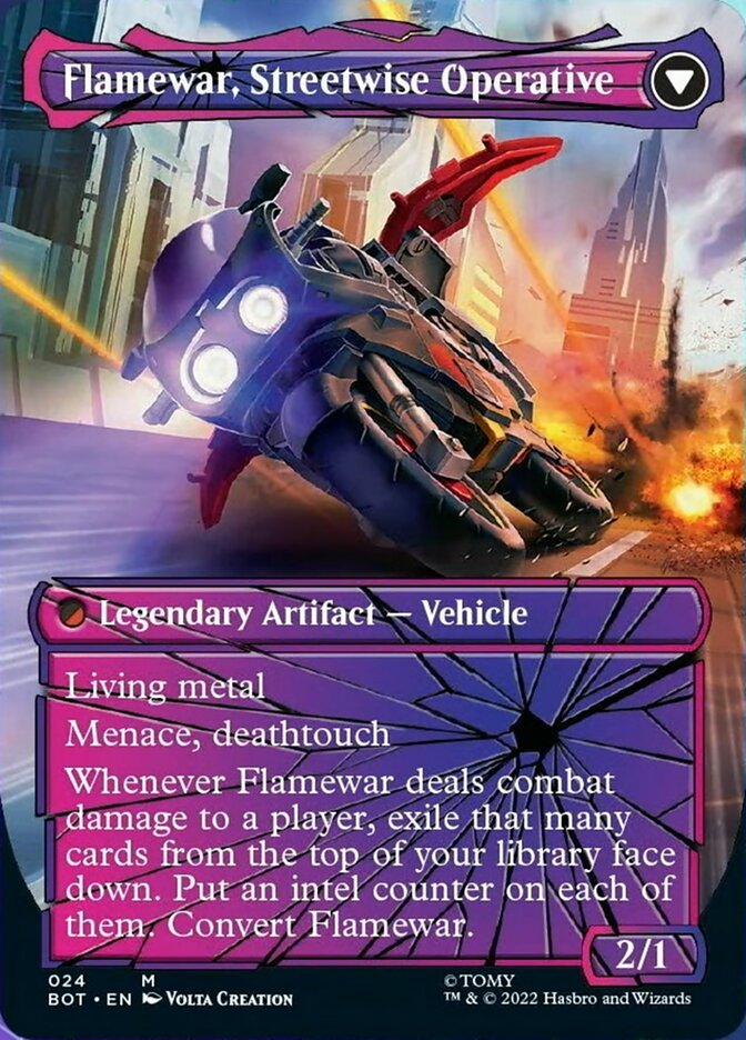 Flamewar, Brash Veteran // Flamewar, Streetwise Operative (Shattered Glass) [Transformers] | Galaxy Games LLC