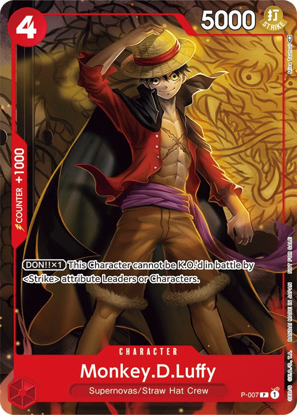 Monkey.D.Luffy (P-007) (Tournament Pack Vol. 1) [One Piece Promotion Cards] | Galaxy Games LLC
