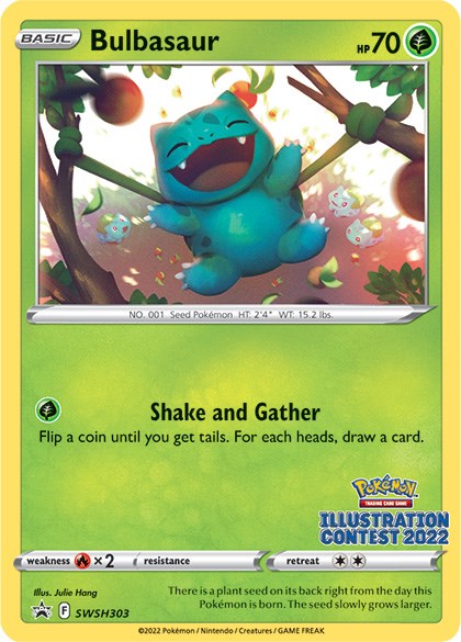 Bulbasaur (SWSH303) (Illustration Contest 2022) [Sword & Shield: Black Star Promos] | Galaxy Games LLC