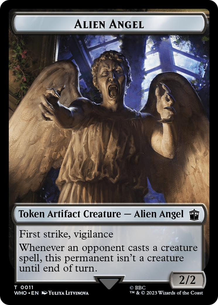 Alien Angel // Dalek Double-Sided Token [Doctor Who Tokens] | Galaxy Games LLC