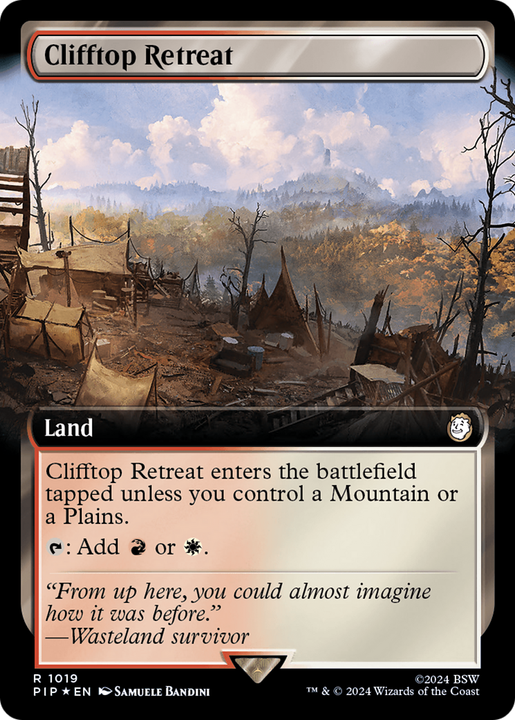 Clifftop Retreat (Extended Art) (Surge Foil) [Fallout] | Galaxy Games LLC