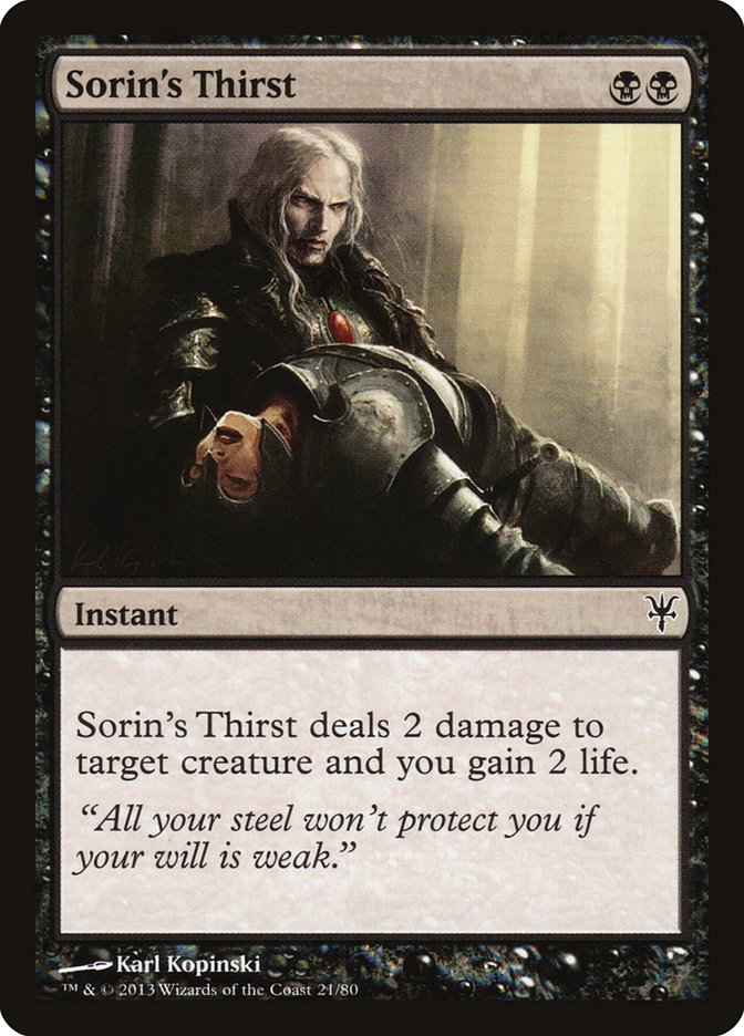 Sorin's Thirst [Duel Decks: Sorin vs. Tibalt] | Galaxy Games LLC