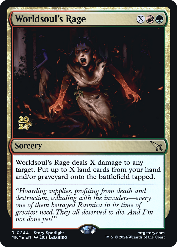 Worldsoul's Rage [Murders at Karlov Manor Prerelease Promos] | Galaxy Games LLC