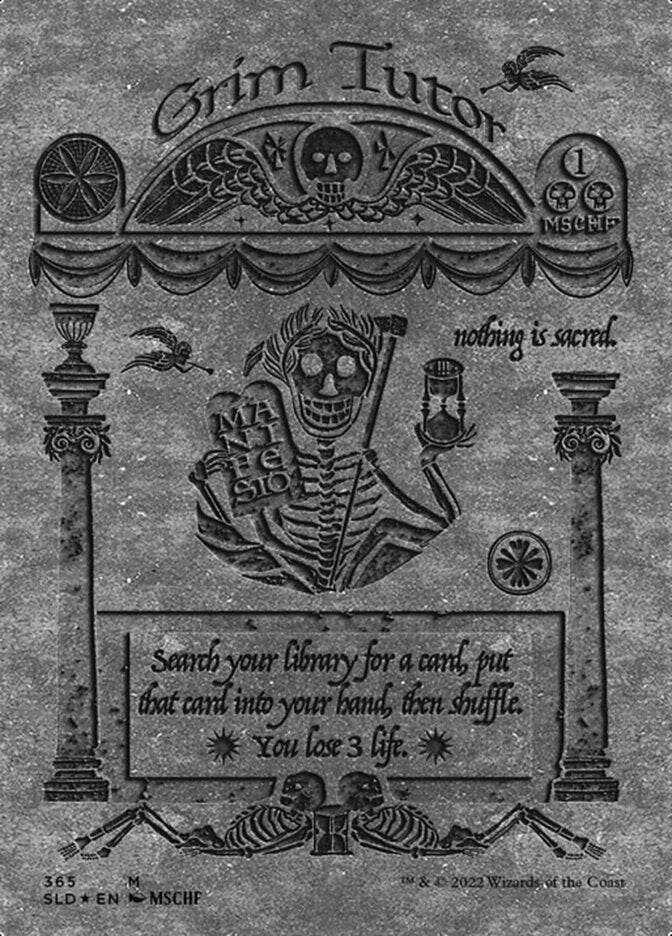 Grim Tutor (Borderless) (Foil Etched) [Secret Lair Drop Series] | Galaxy Games LLC