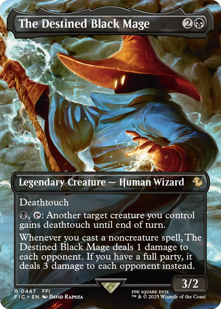 The Destined Black Mage (Borderless) [FINAL FANTASY Commander] | Galaxy Games LLC