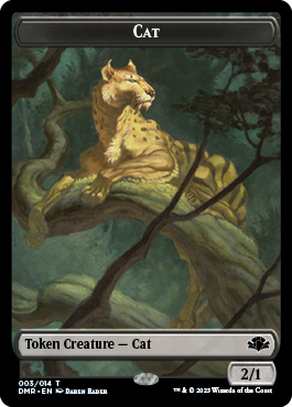 Goblin // Cat (003) Double-Sided Token [Dominaria Remastered Tokens] | Galaxy Games LLC