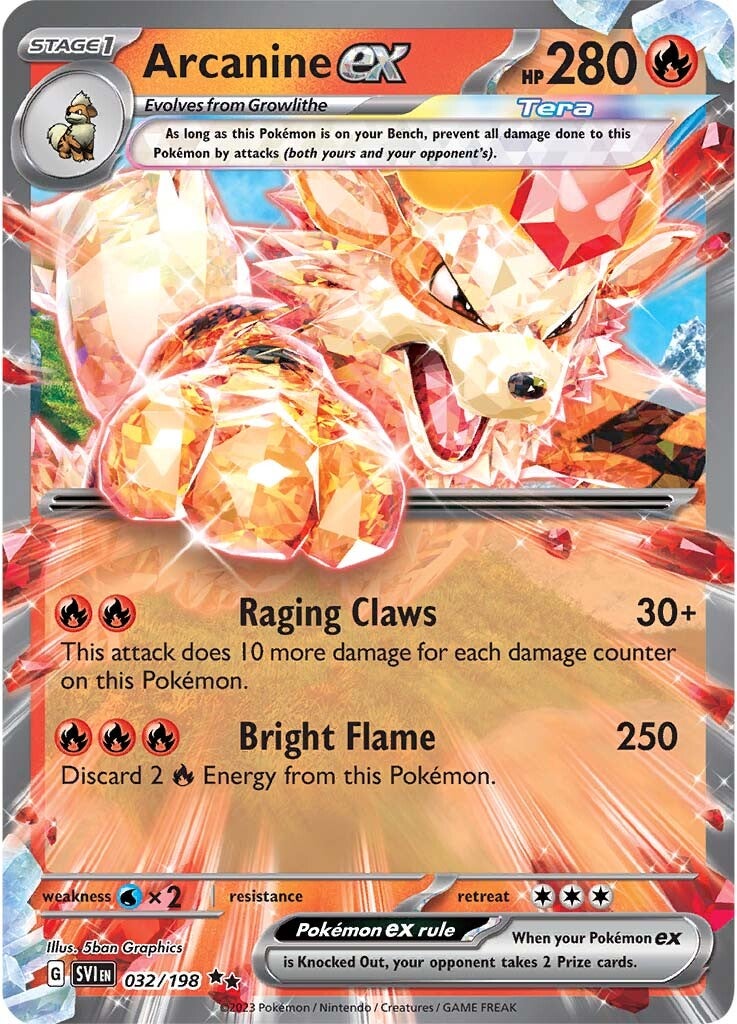 Arcanine ex (032/198) [Scarlet & Violet: Base Set] | Galaxy Games LLC