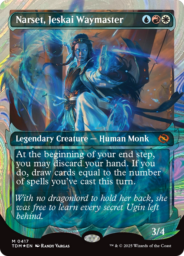 Narset, Jeskai Waymaster (Showcase) (Halo Foil) [Tarkir: Dragonstorm] | Galaxy Games LLC