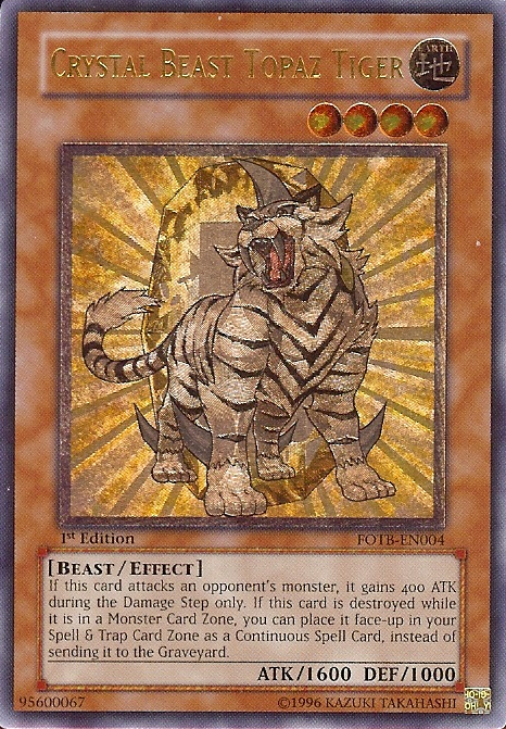 Crystal Beast Topaz Tiger [FOTB-EN004] Ultimate Rare | Galaxy Games LLC
