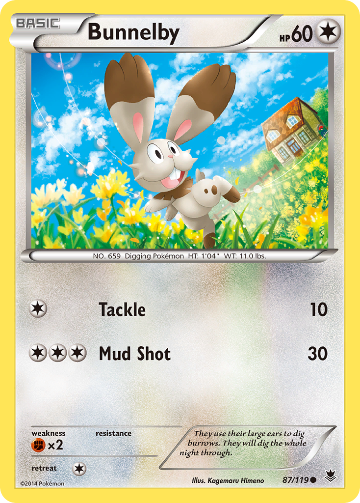 Bunnelby (87/119) [XY: Phantom Forces] | Galaxy Games LLC