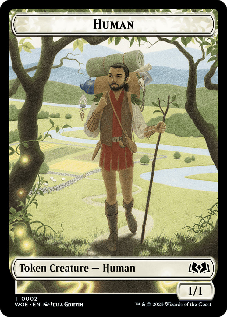 Human // Food (0013) Double-Sided Token [Wilds of Eldraine Tokens] | Galaxy Games LLC