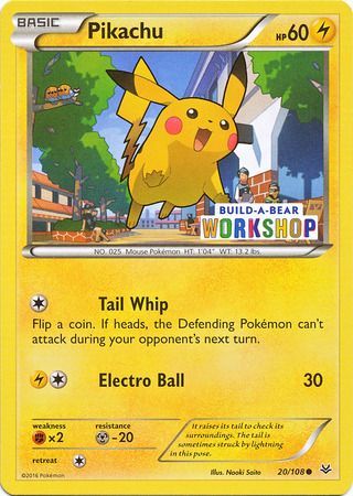 Pikachu (20/108) (Build A Bear Workshop Exclusive) [Miscellaneous Cards] | Galaxy Games LLC