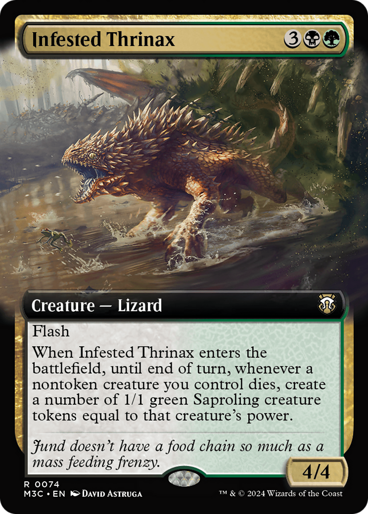 Infested Thrinax (Extended Art) (Ripple Foil) [Modern Horizons 3 Commander] | Galaxy Games LLC