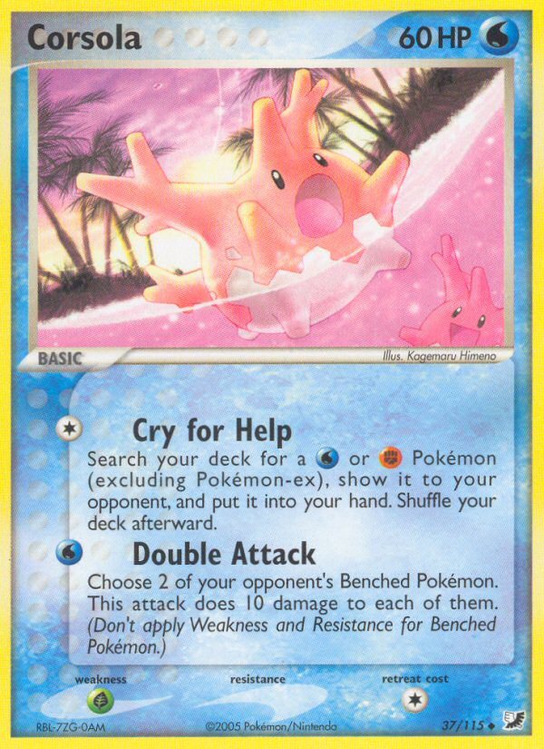 Corsola (37/115) [EX: Unseen Forces] | Galaxy Games LLC