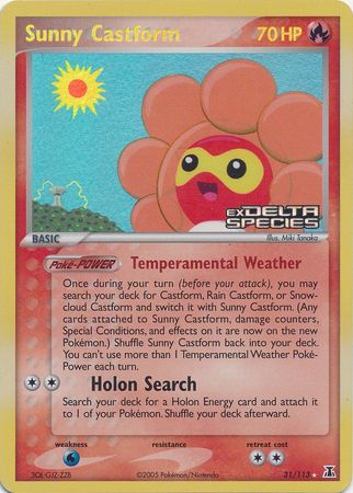 Sunny Castform (31/113) (Stamped) [EX: Delta Species] | Galaxy Games LLC